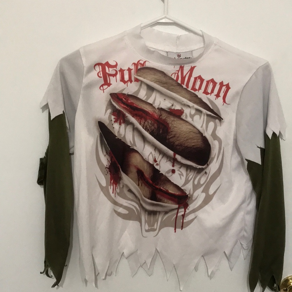 Werewolf Halloween Costume Shirt for Boys Size 10